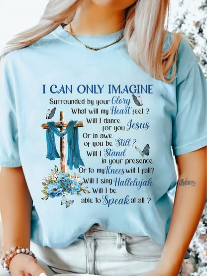 Women's Printed T-Shirt- Soft and Breathable Round Neck Short Sleeve, Suitable for Spring and Summer Casual Wear, Easy to Machine Wash, Suitable for Everyday and Party Wear.
