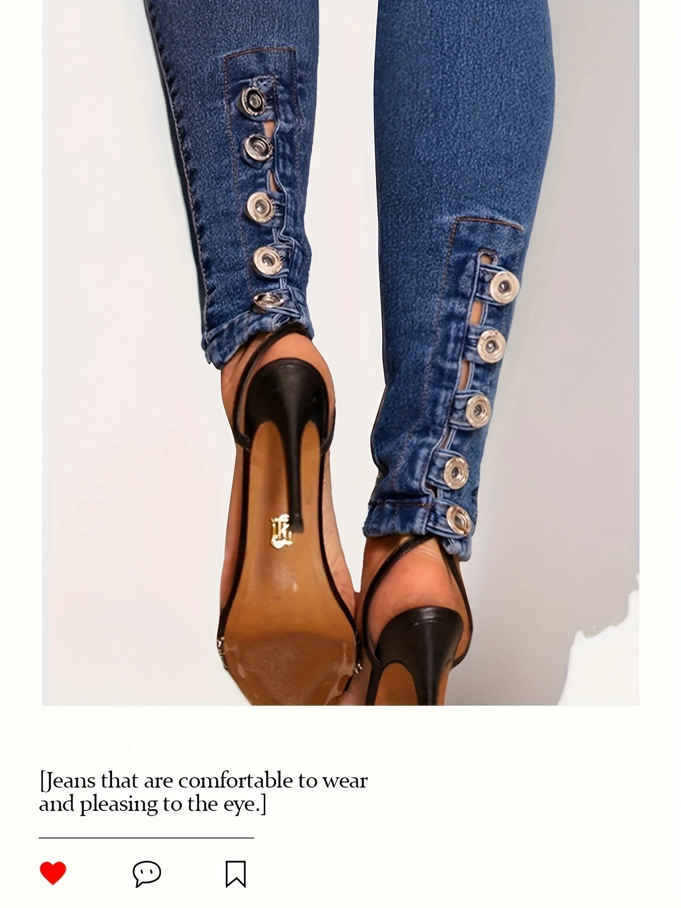 [High Waist Stretch Jeans] 2025 Spring New High Waist Stretch Jeans Women's Tight Hip Lifting Buttoned Fashion Skinny Pants Fabric Womenswear