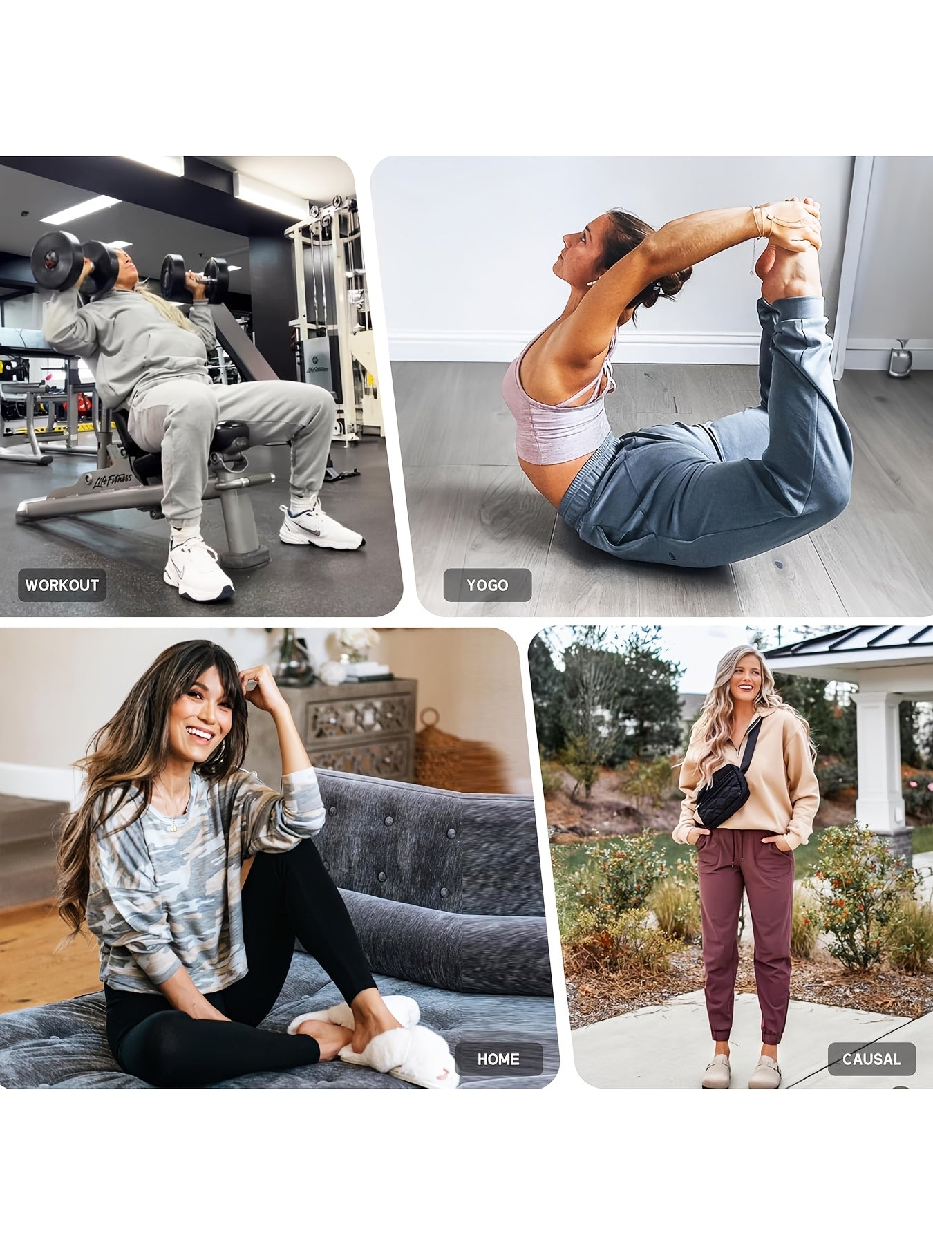 3-Pack Women'S Joggers with Pockets - Soft Sweatpants for Yoga Running Workout