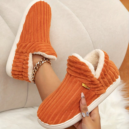 Fashionable winter non-slip slippers, plush warm and comfortable slippers, suitable for indoor and outdoor warm and comfortable