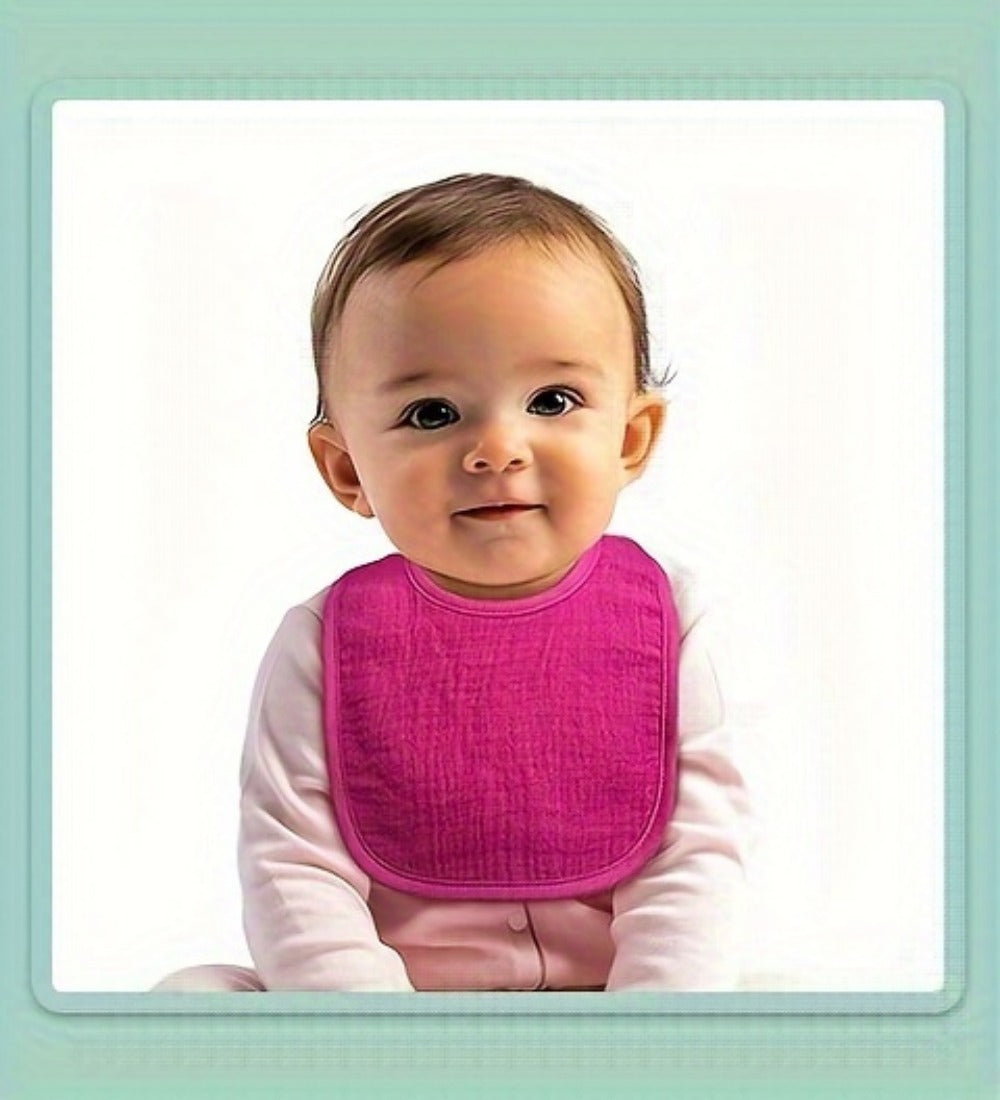 Baby Bib - 10-pcs Adjustable Muslin 10pcs