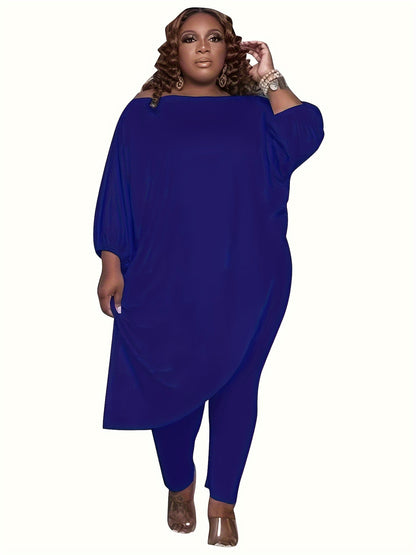 Plus Size, 1pc Plus Size Women's Clothing, Elastic, Soft And Comfortable, Skin-friendly And Breathable, Simple But Elegant, You Can Casually Match with Flats Or High Heels, Suitable for Leisure, Shopping, S,, And So On