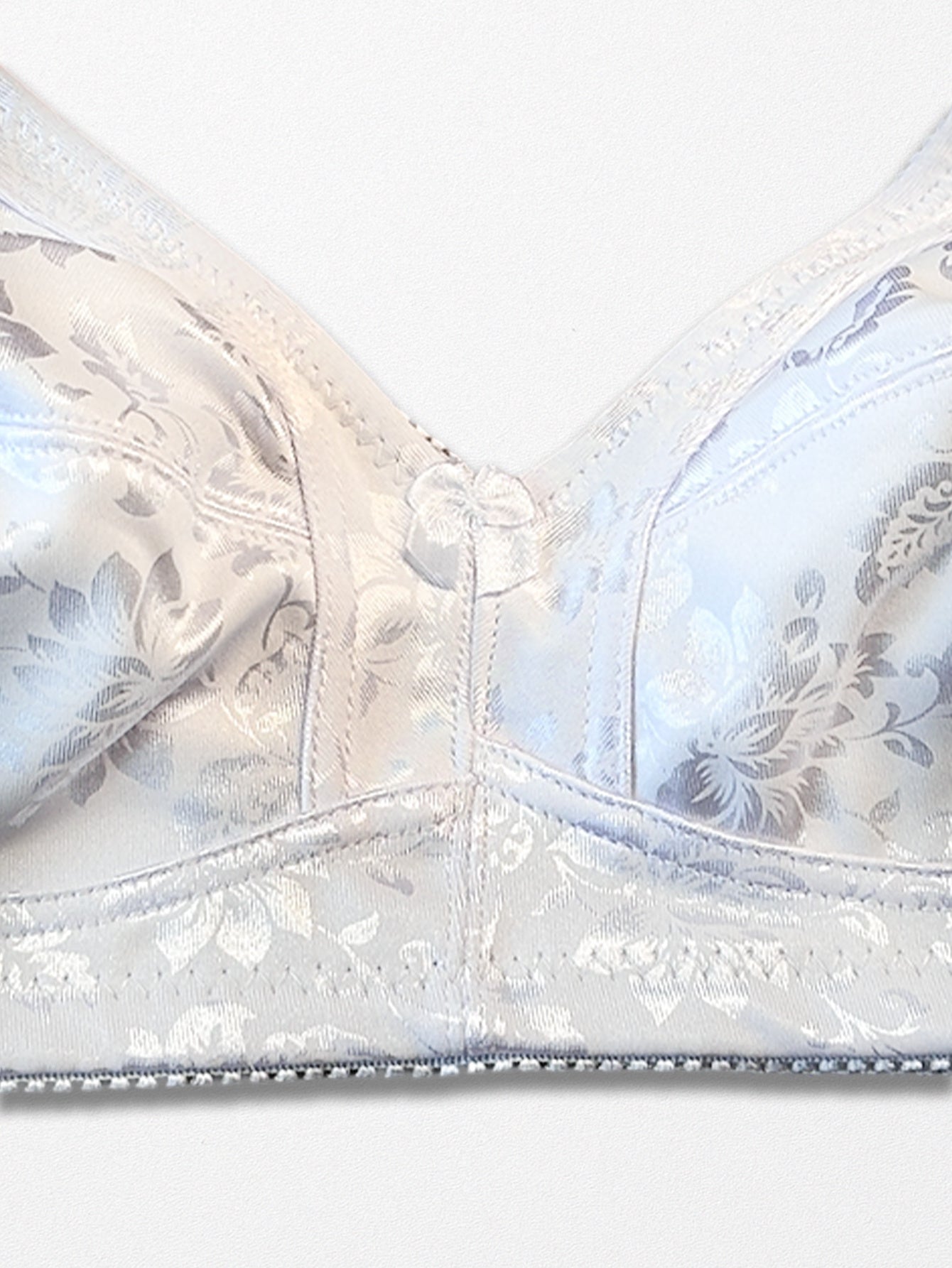 6pcs Plus Size Floral Lace Bralette - Comfortable & Stylish Full Coverage, Wireless Satin Full Coverage Mama Bra, Plus Size Lingerie for Women