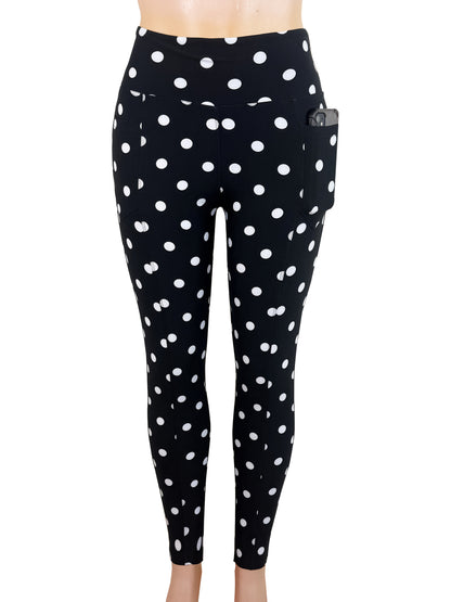POCKETS Women's Leggings/High Waist Soft Stretch Skinny Solid Color & Printed & Tye Die Leggings for Women, Supper Soft Women's Clothing,,