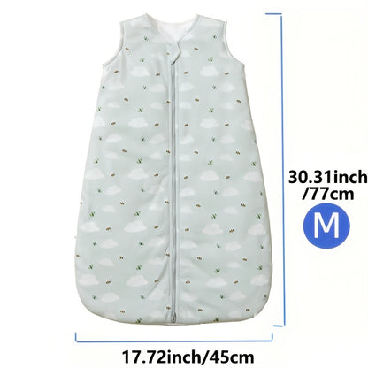 Warm Quilted Baby Sleep Sack, 2.5 TOG, with 2-Way Zipper, Winter And Spring Sleep Bag for Boys And Girls (0-24 Months)! Cute Animals Print for Infants And Toddlers Soft Comfortable, New Year Gifts (Green Bee)