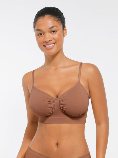 Plus Size Seamless Bra for Women Push-Up Breathable Back Control Bra