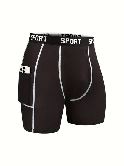 Set of 10 Men'S Underwear Featuring Pockets - Breathable, Stretchy, Quick-Drying, with an Elastic Waistband, Suitable for Sports And Leisure, Running, And Fitness. Soft And Lightweight