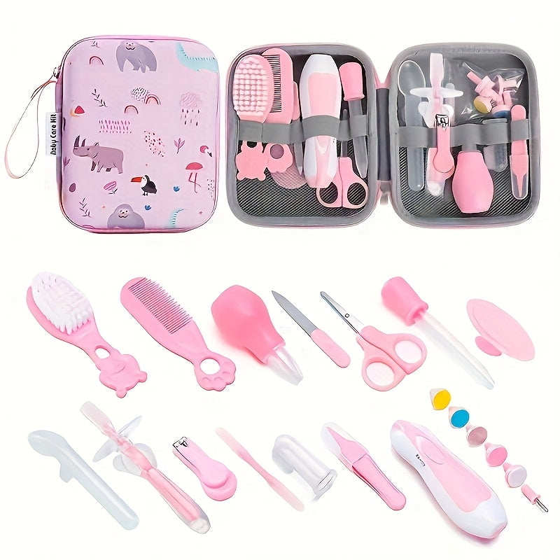14pcs Healthcare Kit with Portable Case- Comprehensive Health & Grooming Set with Ear Spoon, Nail Clippers, Comb, Brushes & More, Perfect for Shower & Holiday Gifts, Accessories, Ideal for Daily Personal Car