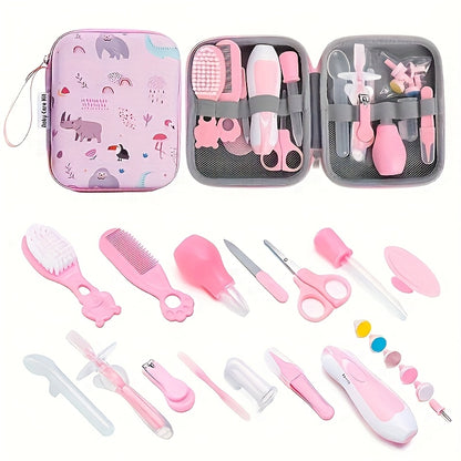 14pcs Healthcare Kit with Portable Case- Comprehensive Health & Grooming Set with Ear Spoon, Nail Clippers, Comb, Brushes & More, Perfect for Shower & Holiday Gifts, Accessories, Ideal for Daily Personal Car