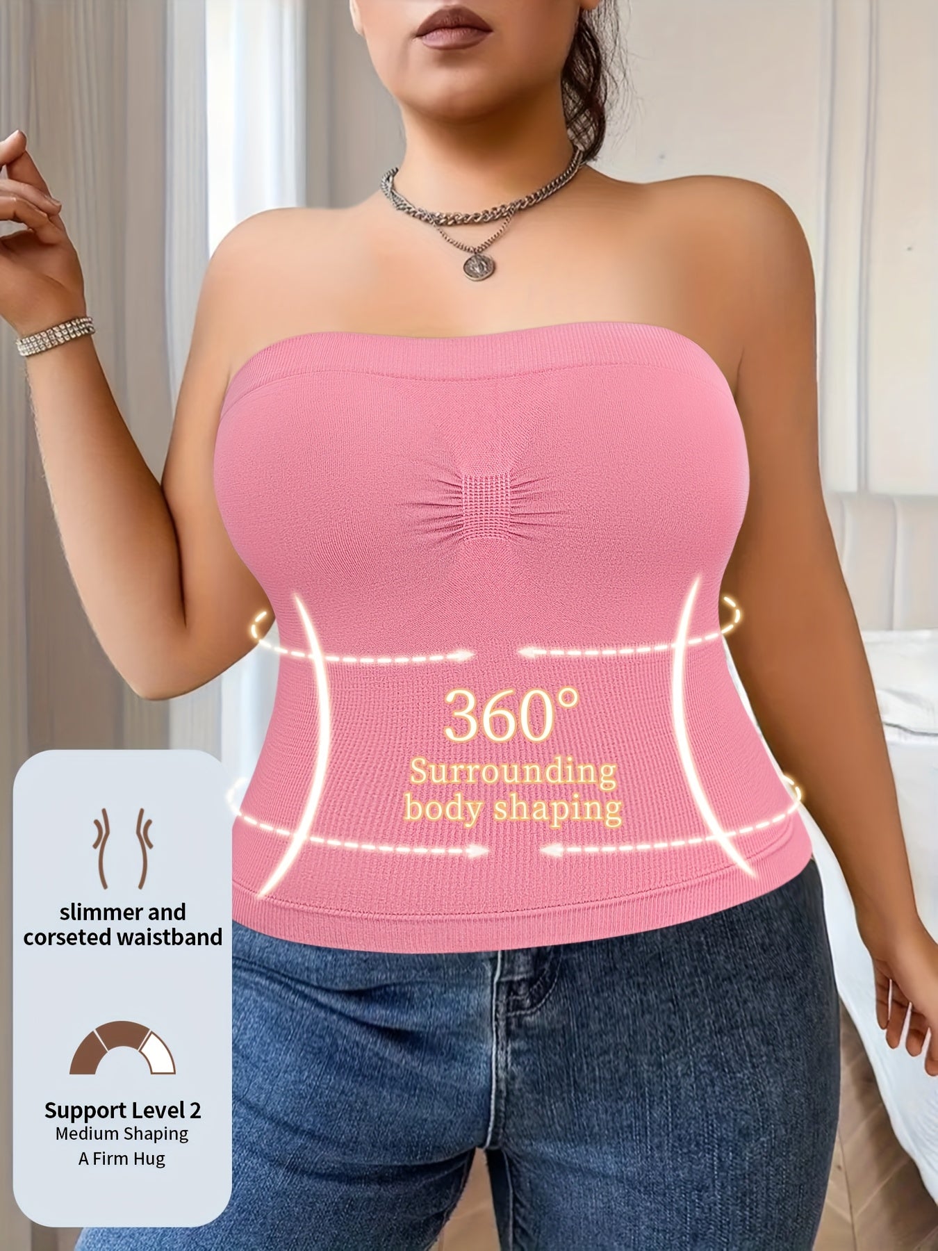 Plus-Size Tummy Control Bodysuit for Women - Comfortable, Breathable Shapewear