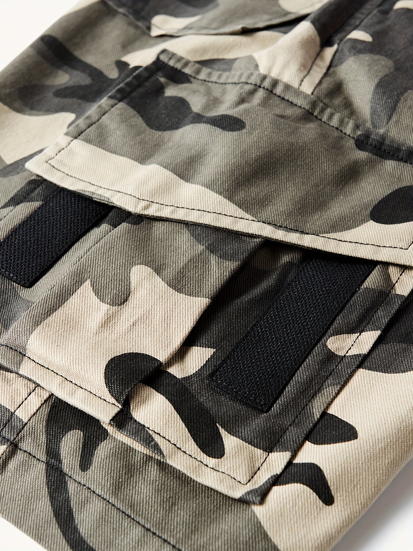 Men'S Large Size Work Pants Camouflage Heavyweight American Trend Comfortable Athletic Casual Hiking Outdoor Elastic Waist Head Multi-Pockets, Plus Size