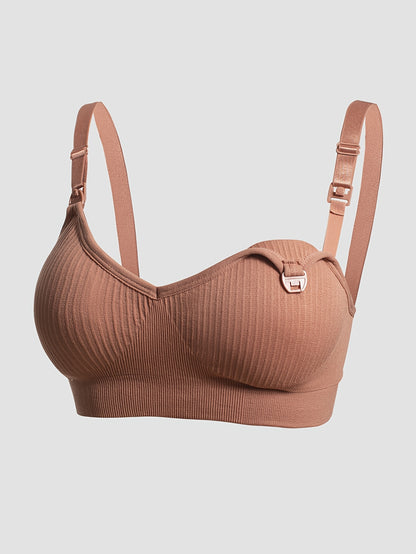 4pcs Sleep And Sports Dual Use Convenient Breastfeeding Anti Leakage Abdomen Control One Piece Seamless Fabric Suitable For Night Nursing Daily Sports