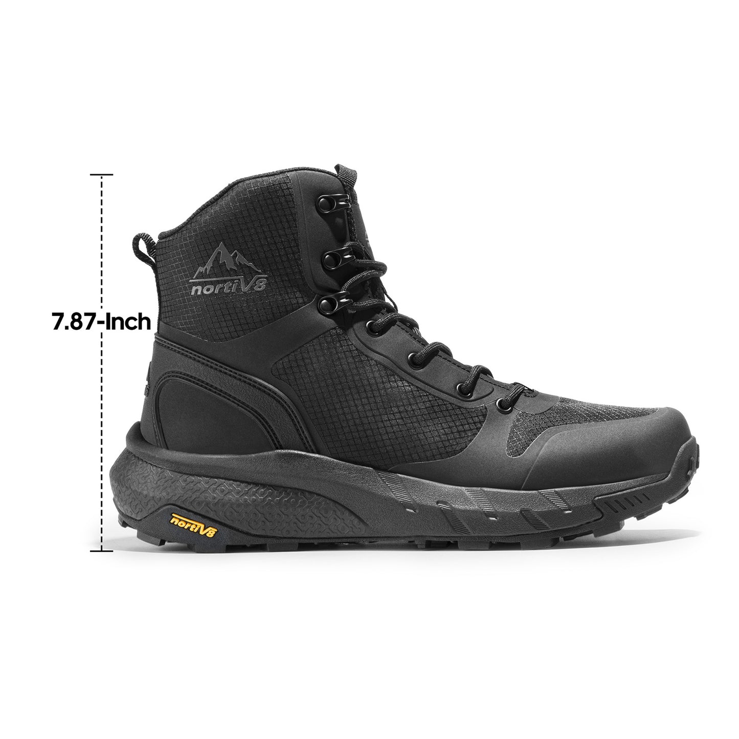 Men's Waterproof Hiking Boots Mid Tactical Boot Comfortable Lightweight Boots for Work All Day Side Zipper Motorcycle Combat Boots Backpacking Trekking