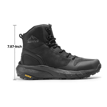 Men's Waterproof Hiking Boots Mid Tactical Boot Comfortable Lightweight Boots for Work All Day Side Zipper Motorcycle Combat Boots Backpacking Trekking