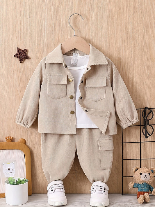 Children'S Suit Boys' Autumn Winter Clothes Baby Fashion Work Clothes 2pcs Boy'S Sports Suit Children, for Outdoor