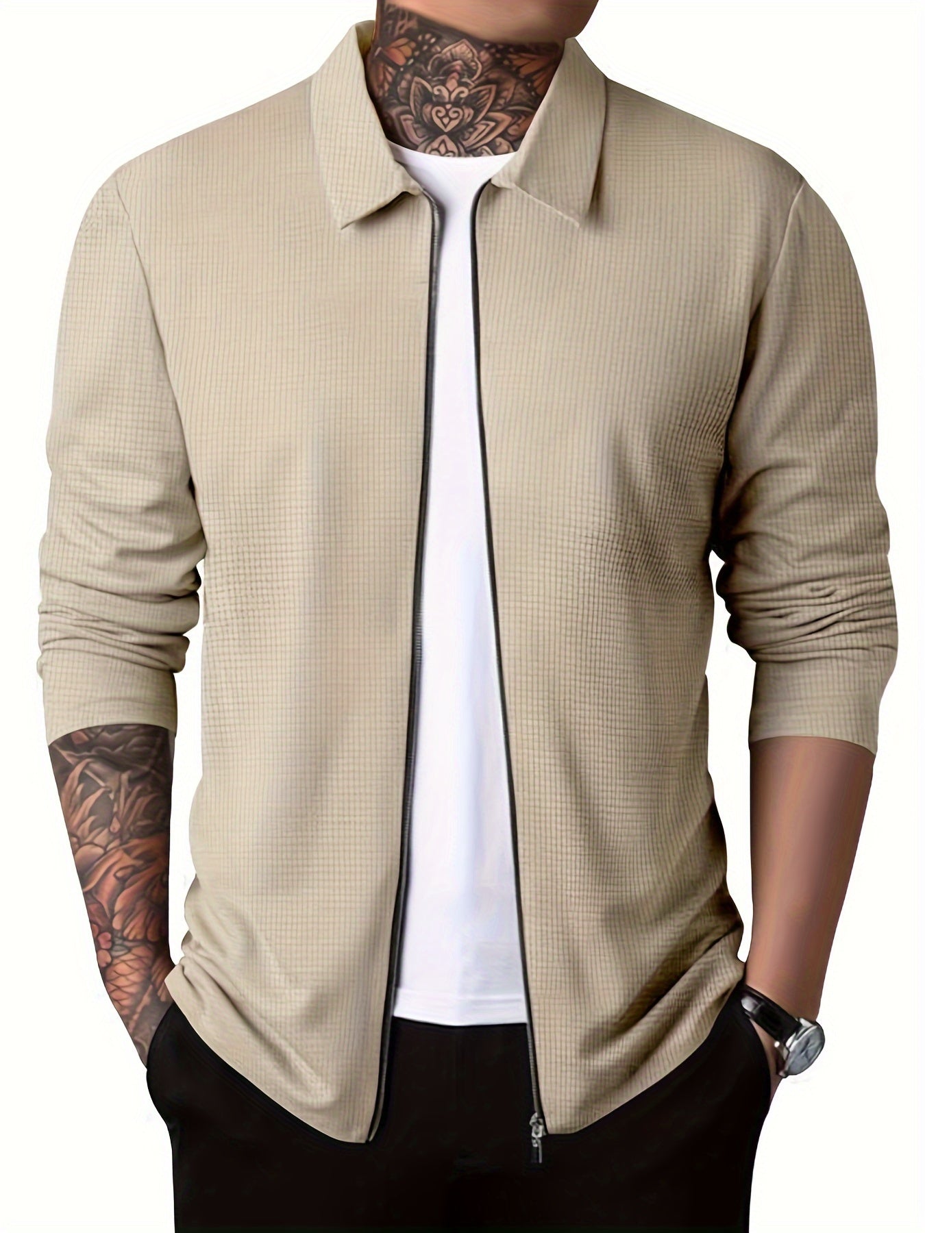 Men's Autumn And Winter Jackets, Slim Fit Cardigans with Collars, Men's Jackets, Casual Style, Suitable for Outdoor Travel