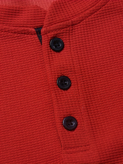 5 Casual Solid Color Henry Shirts for Men, Featuring Round Neck And Half-Button Long Sleeves, Ideal for Outdoor Activities in Spring And Autumn, Model LT8051