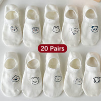 20 Pairs (Mixed Colors) Zoo Boat Socks