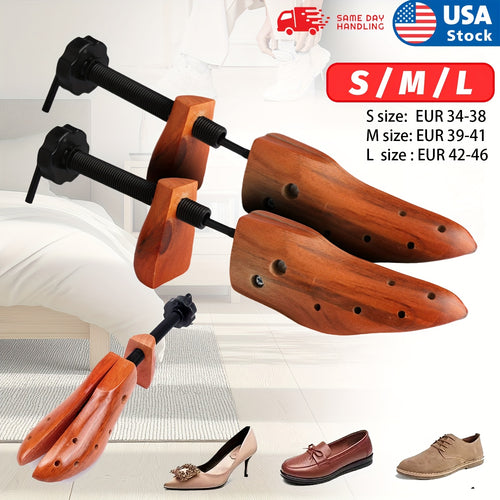 2-Pack Cedar Wooden Style Shoe Stretcher, Cedar Space Wooden Style Boot Stretcher Tree, Man'S Size 4-12, Shoe Lasts for Shoe Repair, Jewelry, Watch Additions, Wooden Tool for Footwear Care