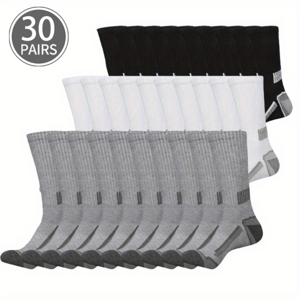 Men's Athletic Socks - 10/20/30-Pair Options