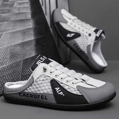 Men'S Skateboarding Shoes Lightweight Breathable Slip-On Sneakers with Lace -Like Detailing, Casual Sneakers for Outdoor Travel, Walking, Summer - Father'S Day Gift Ldea. Skate Shoes, Leisure Footwear, Stylish Laceup Look, Comfortable Lining