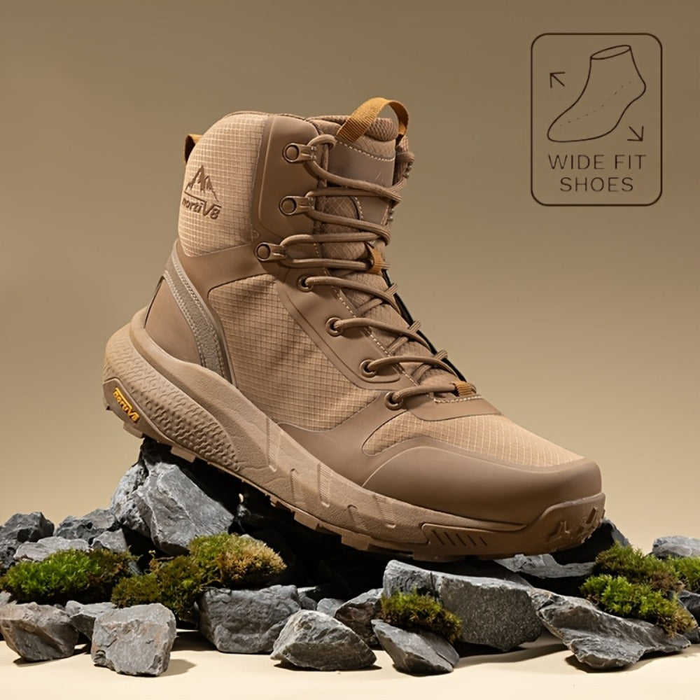 Men's Side-Zip Tactical Boots - Canvas Upper and EVA Insole
