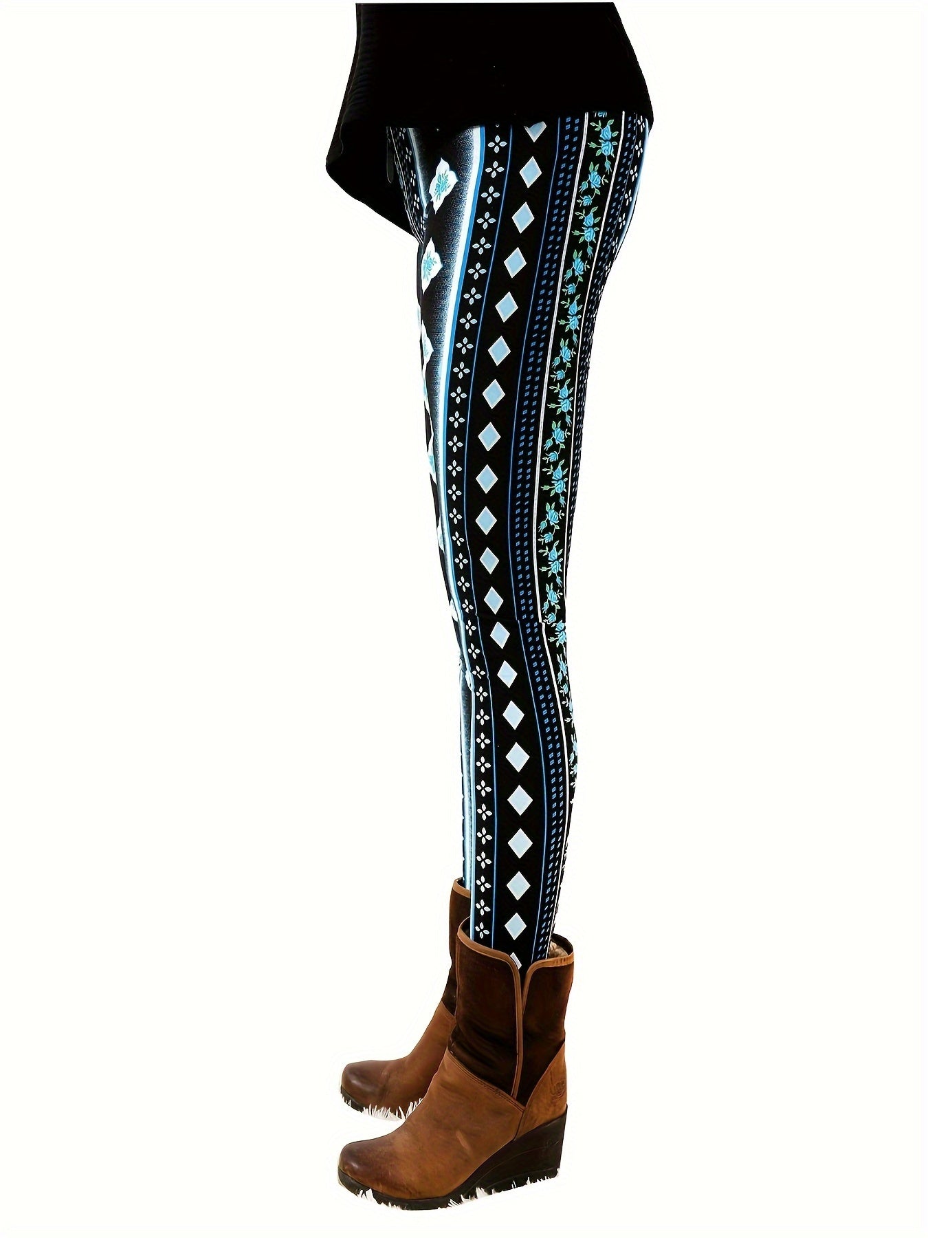 Leggings for Women Tie-Dye & Printed Fashion Leggings Regular/ One Size