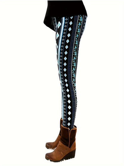 Leggings for Women Tie-Dye & Printed Fashion Leggings Regular/ One Size
