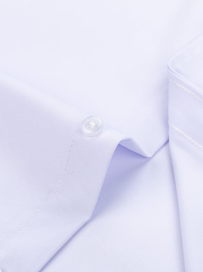 2pcs Men's Long Sleeve Dress Shirts - Elegant White, Stretchy Fabric, Business Casual, Unwrinkled, Single-Breasted with Lapel Collar, All-Season Wear, Casual Attire|Elegant Lapel Shirt|Stretchy Fabric