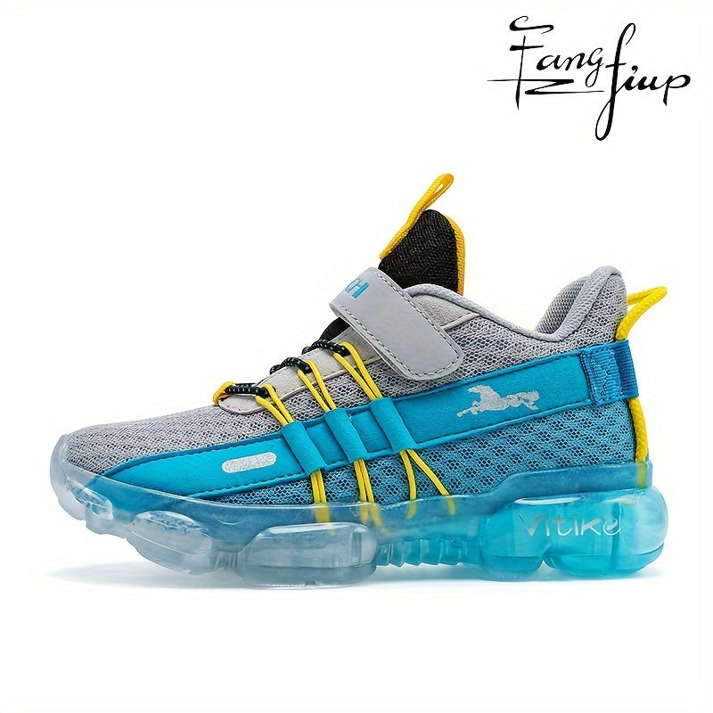 FANGFIUP Kid's Boys Running Shoes Sneakers Knitted Mesh Tennis Shoes Breathable Lightweight Sports Shoes for Boy Fashion Athletic Casual Shoes