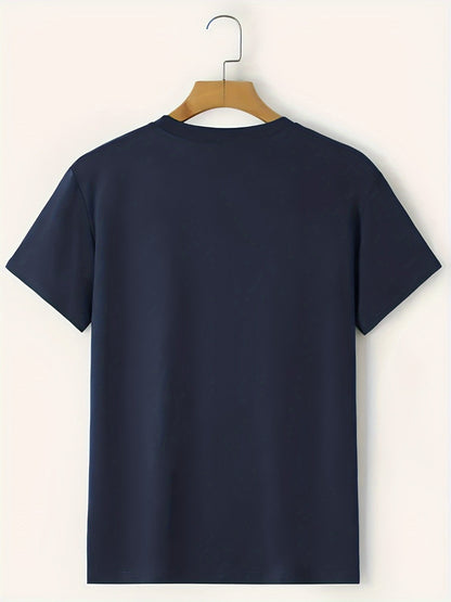Men's Essential T-Shirt - Round Neck Short Sleeve Travel Style 545637