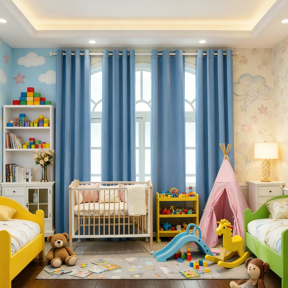 4-Piece Blackout Curtain Panels - Thermal Lining for Bedroom Privacy