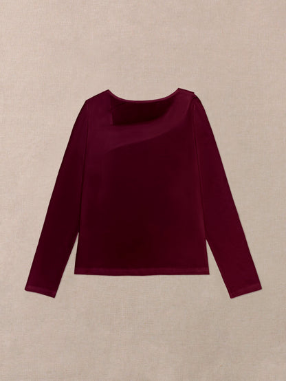 Women'S Fashion Casual Asymmetrical Long Sleeve Top
