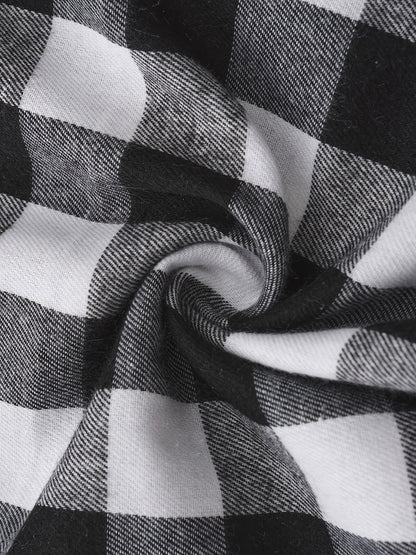3pcs Men's Flannel Hoodie Shirts Casual Button Plaid Shirt Jackets for Men Long Sleeve Stylish Hooded with Pocket