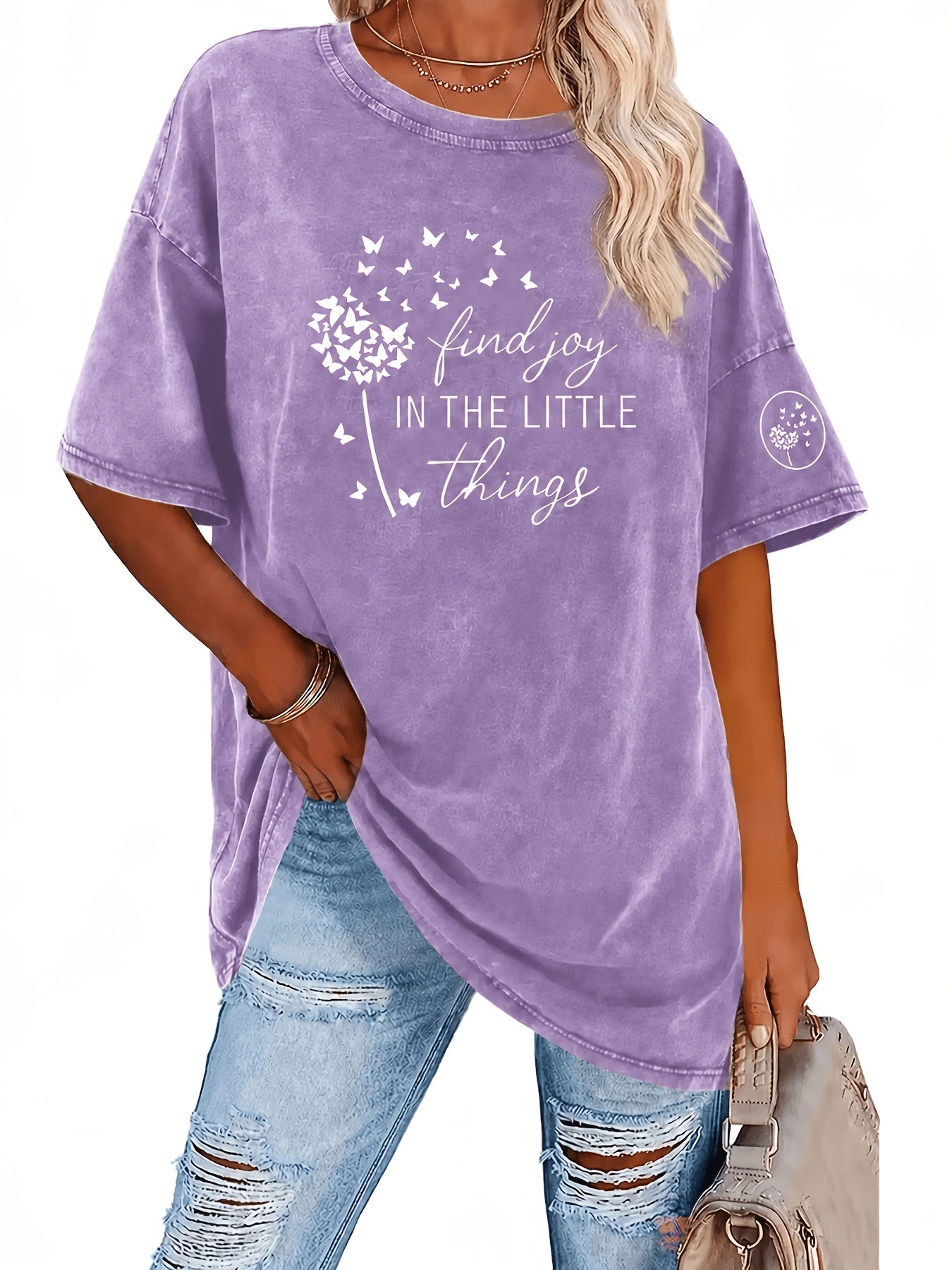 Women's Vintage Washed T-Shirt - 230g Thick Short Sleeve Round Neck Retro Loose Fit Tee with Washable Softness, Casual Spring Summer Casual Attire for a Layering Piece (Machine Washable)