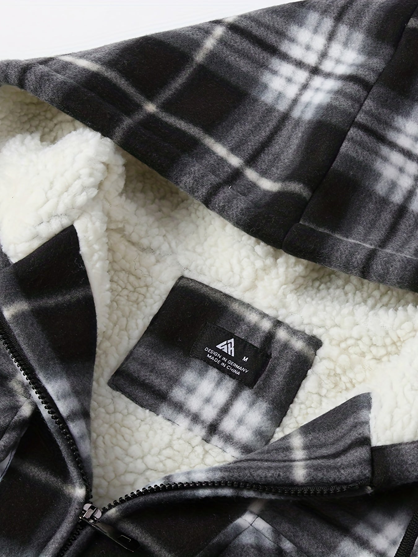 Men'S Heavyweight Fleece Hoodies Jacket - Full Zip Up Thick Sherpa Lined Flannel Plaid Shirt Jacket