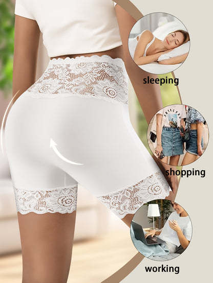 3-Pack Women's Elegant Lace Underwear - Soft Breathable Cheeky Briefs with Mid-Rise Waist, Full Coverage & Stretchy Lace Panties (S-XXL) for Date Nights, Parties, Daily Wear - All-Day Comfort Feminine Lace Panty Lines