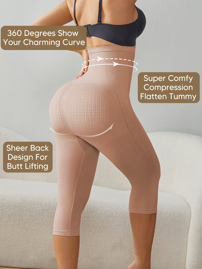 Solid High-Waisted Shaping Shorts Featuring an Anti-Slip Strip, Designed for Tummy Control And Butt Lifting. These Comfortable And Highly Elastic Shapewear Pieces Are Excellent for Abdominal And Hip Lifting