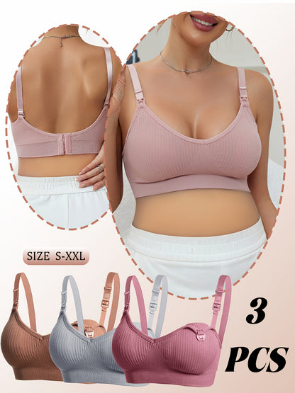 [Selected 3pcs Set] Comfortable Bandeau Bra for Women Tube Top Style with Ribbed Fabric And Elastic Support Perfect for Daily Wear Seamless Bandeau Bra for Women Strapless Wireless Tube Top with Removable Pads Super Stretchy And Soft Fit