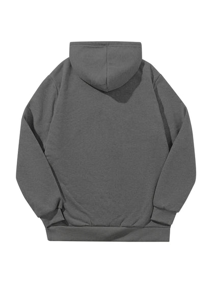 3pcs Men's Thick Hooded Sweatshirts in Solid Color - Casual & Sporty Pullover Hoodies, Long Sleeve, Loose Fit, Machine Washable for Fall & Winter