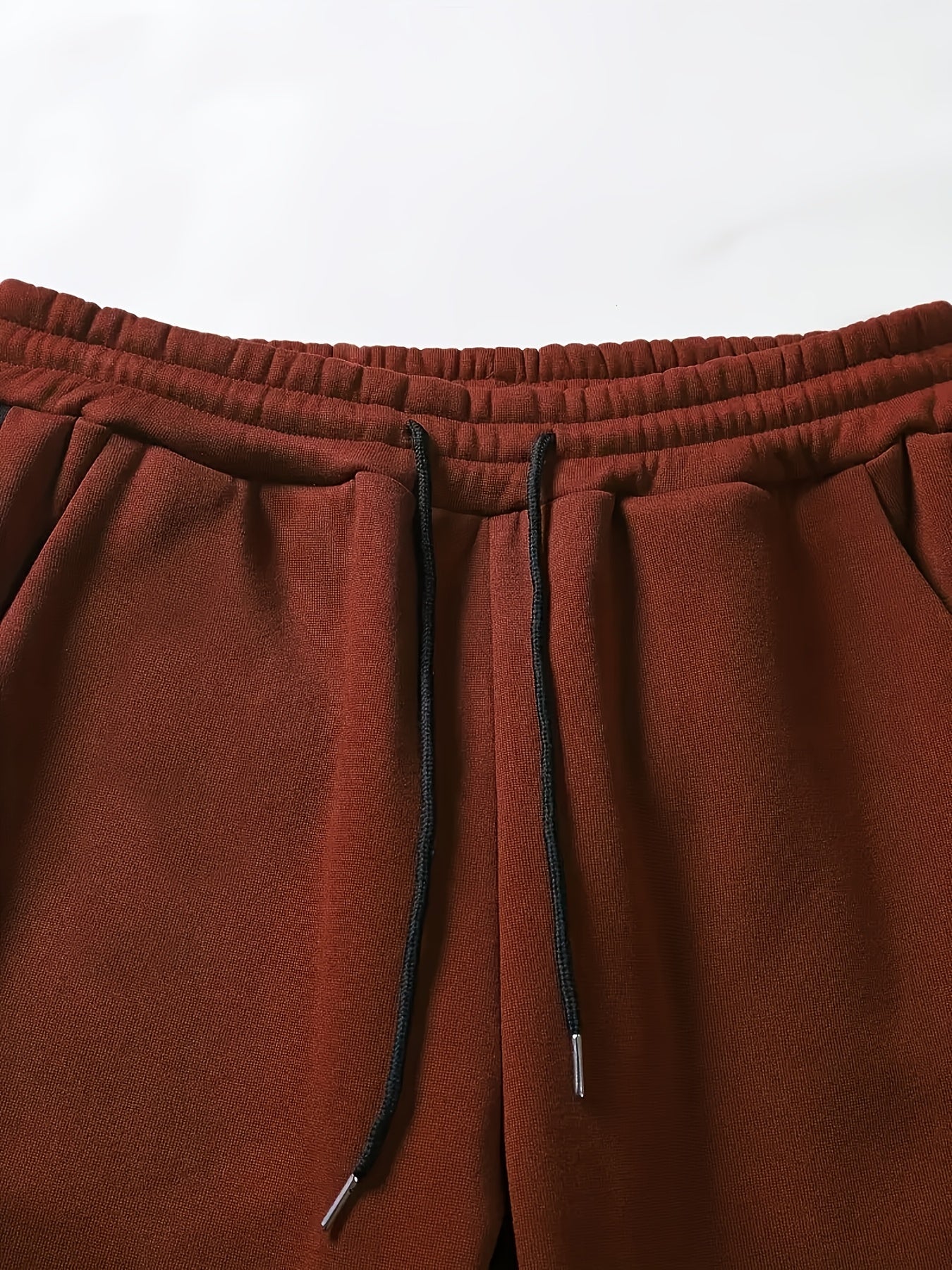 Men'S Clothing, Contrasting Long-Sleeve Zip-Up Hooded Jacket And Drawstring Pants Two-Piece Set for The Outdoors