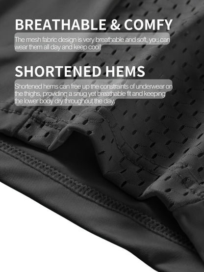 4-Pack Men's Boxer Briefs - Breathable Stretch Mesh