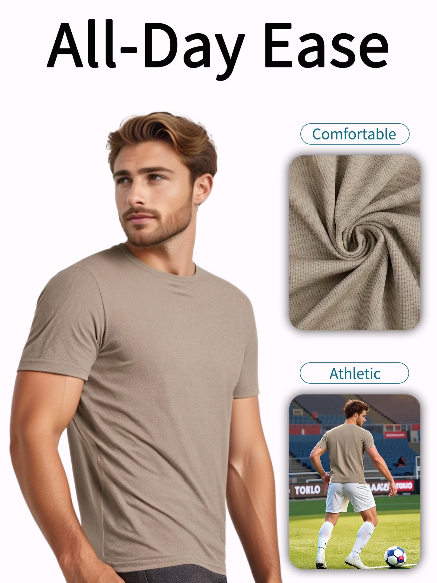 Men's 9 Mixed Colors Polyester Short-Sleeve T-Shirt - product view 17
