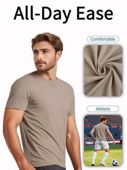 Men's 9 Mixed Colors Polyester Short-Sleeve T-Shirt - product view 17
