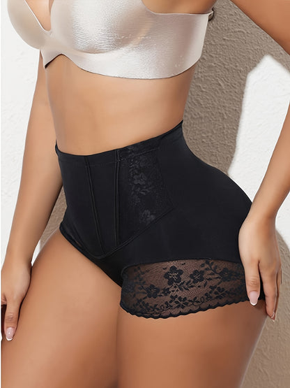 2pcs Womens High-Waisted Tummy Control Shapewear Briefs-seamless Butt LifterPanties with Firm Support & Feminine Lace Trim for Postpartum And Everyday Confidence