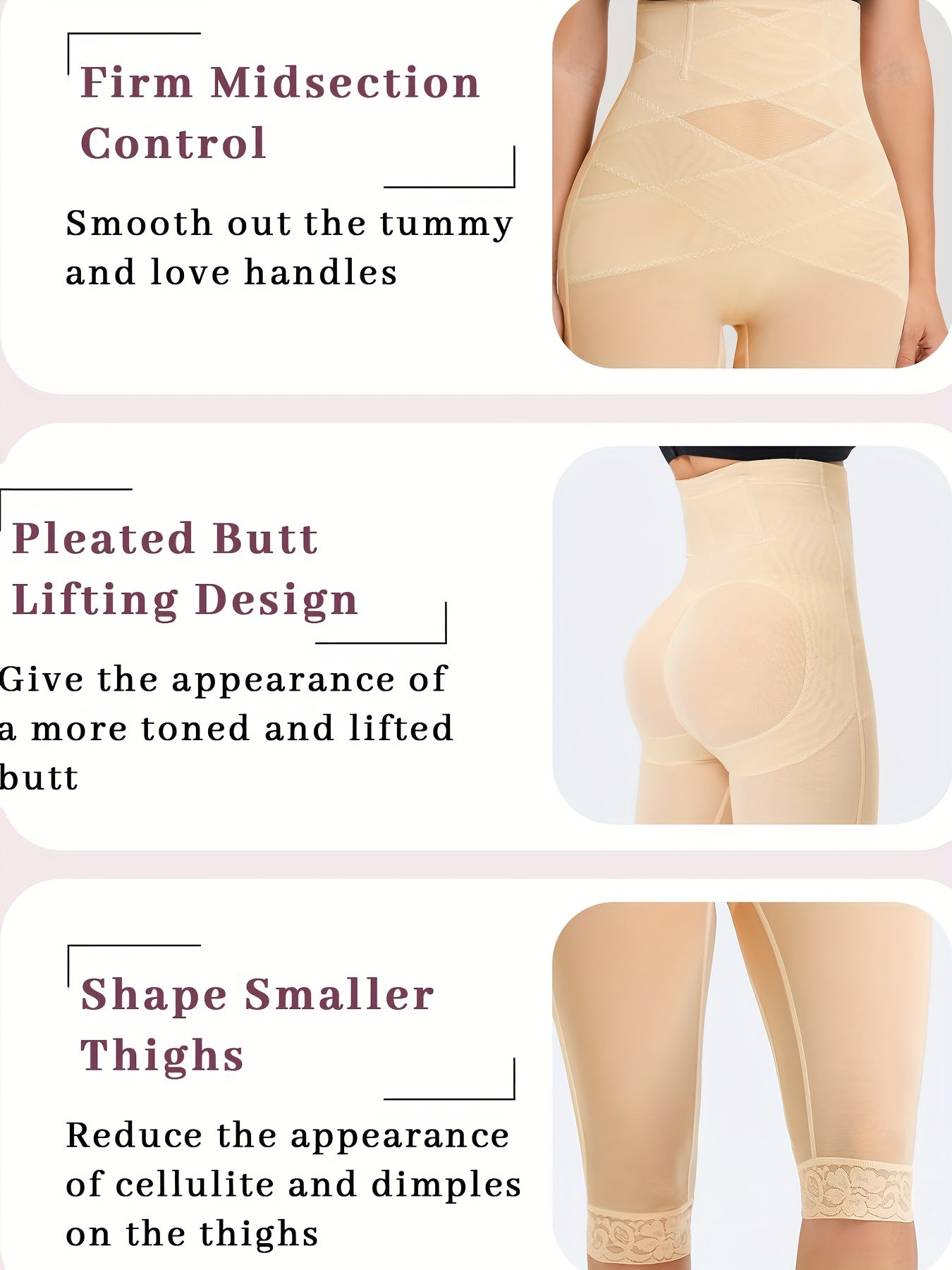 Women'S High Waisted Tummy Control Leggings - Compression Shapewear Booty Lift & Body Shaper with 4-Way Stretch, Posture Support, Breathable Mesh & Steel Boning-like Structure, Butt Lifting & Flat Tummy Sculpting Pants for Gym, Casual Attire