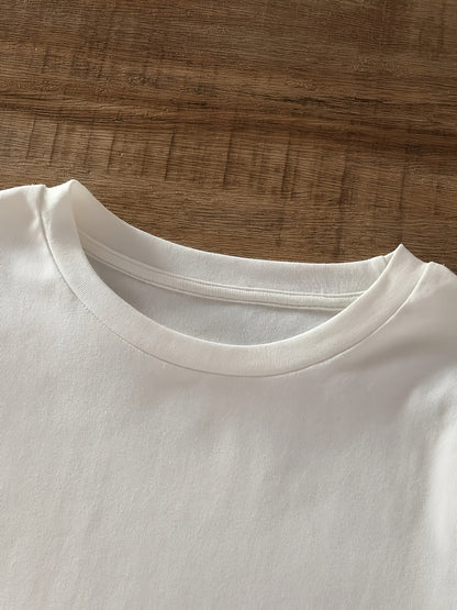 Women'S Casual T-Shirt, Printed with "Patience is Worn Out" Letter Pattern, Short Sleeve Round Neck Design, Suitable for All Seasons, Fabric, Fiber, - Fashionable and Comfortable Clothing