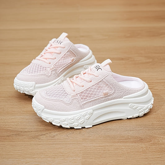 White Slippers Spring Sandals Women's Casual Shoes Simple Style Versatile Fashion Student Shoes Outdoor Outing Campus Style Pink
