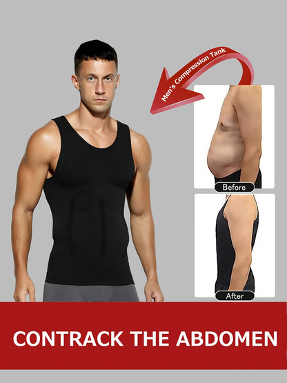 6pcs Casey Kevin Compression Tank Tops Men Body Shaper Vest, Athletic Mens Shapewear Muscle Shirts for Men, Tight Body Shaper Tummy Control Mens Undershirts, Highly Elastic Mens Workout Tank Tops, Breathable Gym Tank Tops for Men