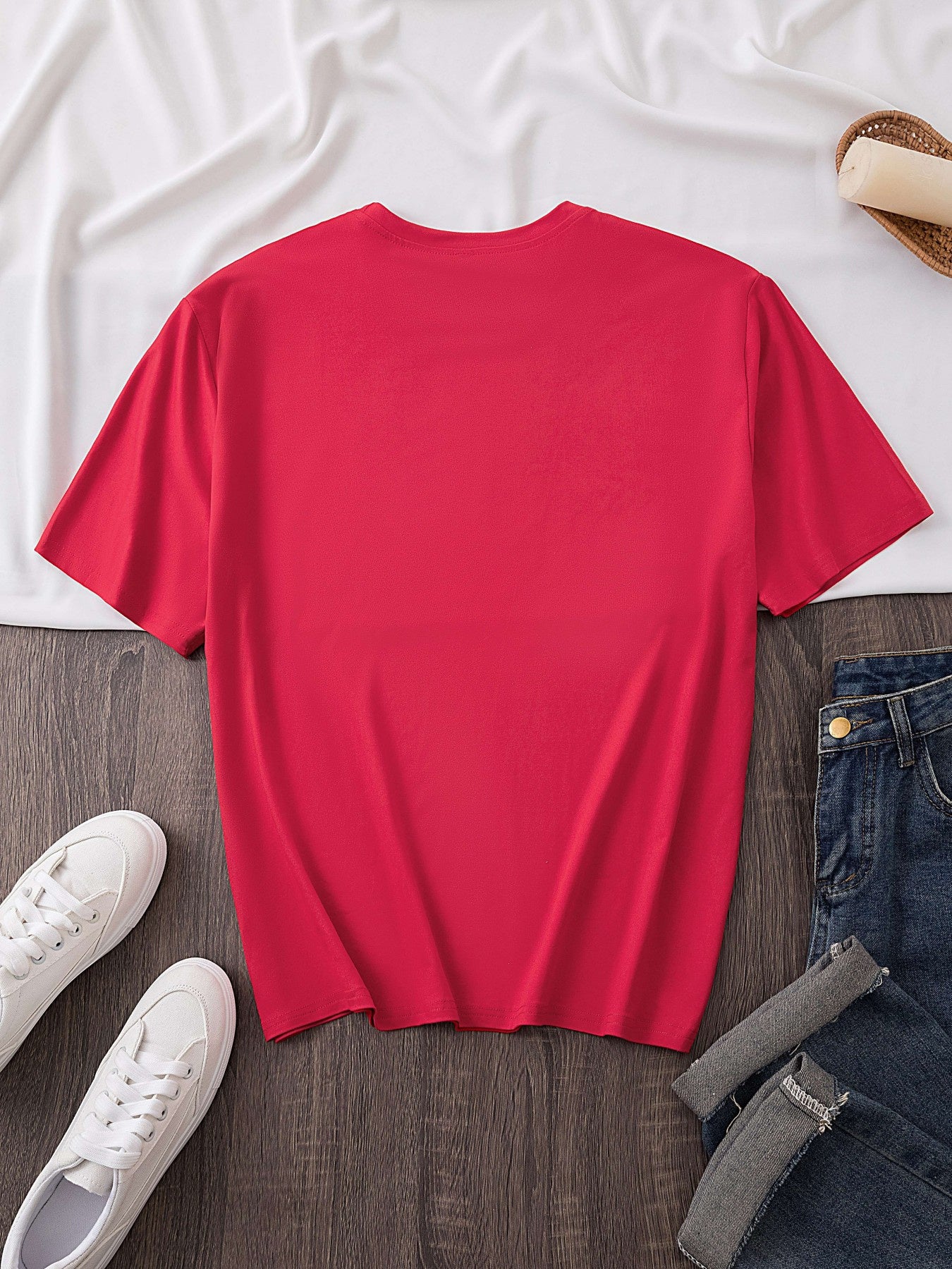 Inner Peace Mandala Plant Floral Pattern Printed T-Shirt Casual Short Sleeve Round Neck Top Fashionable All-Season Women'S Clothing